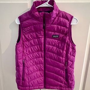 PATAGONIA Puffer Goose Down Vest Purple Size Medium Womens